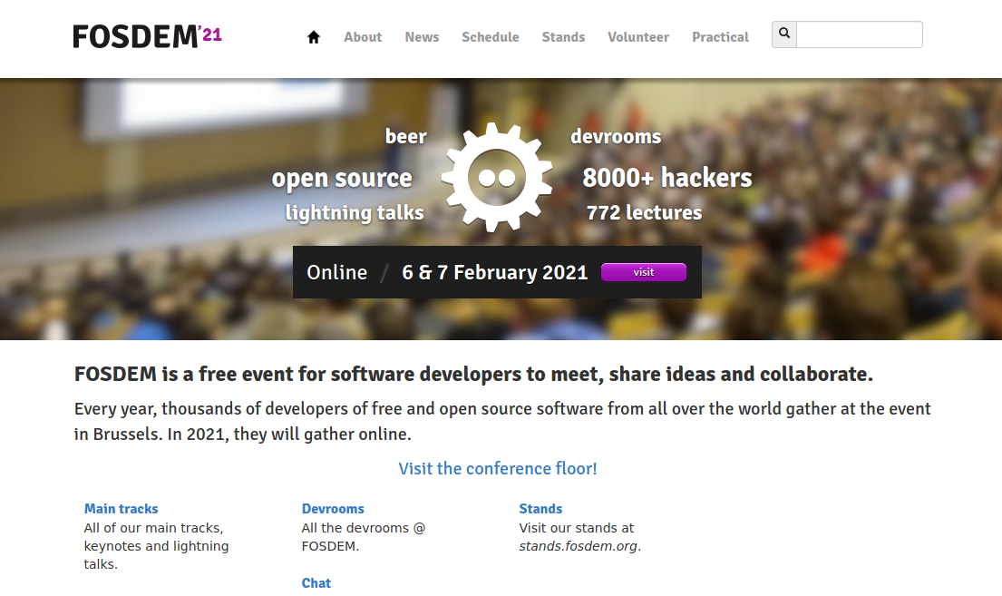 FOSDEM 21 website